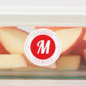  monogram en circulaire tekst Sjabloon Labels (Aangebracht)