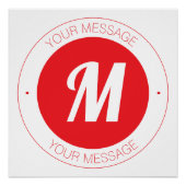 monogram en circulaire tekst Sjabloon Perfect Poster (Voorkant)