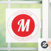  monogram en circulaire tekst Sjabloon Raamsticker (Huis)