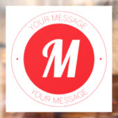  monogram en circulaire tekst Sjabloon Raamsticker (Vel 2)