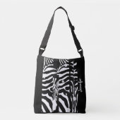 Monogram en Cute Zebra Pattern Trendy Crossbody Tas (Voorkant)
