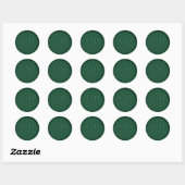 Monogram en Datum: Forest Green Wax Seal Sticker (Vel)
