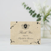  monogram en gordijn briefkaart (Staand voorkant)