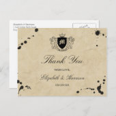 monogram en gordijn briefkaart (Voorkant / Achterkant)