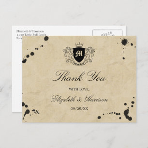  monogram en gordijn briefkaart