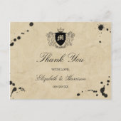  monogram en gordijn briefkaart (Voorkant)