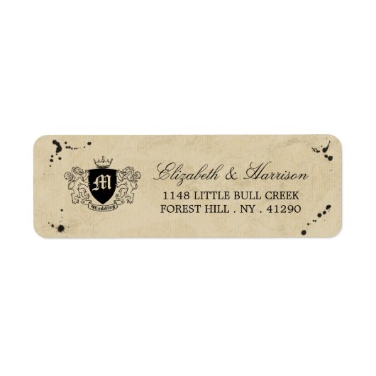  monogram en gordijn etiket (Voorkant)