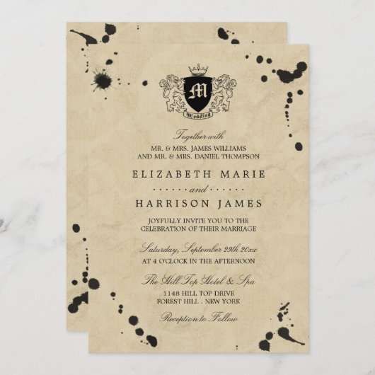  monogram en gordijn kaart (Voorkant / Achterkant)