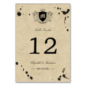  monogram en gordijn kaart (Voorkant)