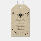 monogram en gordijn-pleister cadeaulabel (Voorkant)
