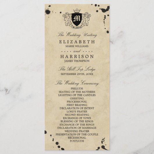 monogram en gordijn programmakaart (Voorkant)