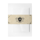  monogram en gordijn uitnodigingen wikkel (Voorkant Voorbeeld)