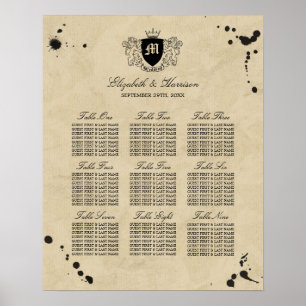 monogram en gordijngordel poster