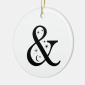 Monogram en hemelampersand keramisch ornament (Links)