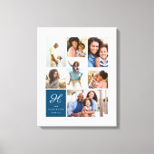 Monogram en het Veelvoudige Net van de Foto Collag Canvas Afdruk (Voorkant)