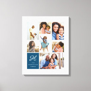 Monogram en het Veelvoudige Net van de Foto Collag Canvas Afdruk