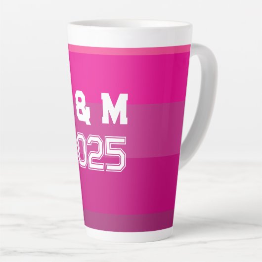 monogram en jaren latte mok (Rechterhoek)