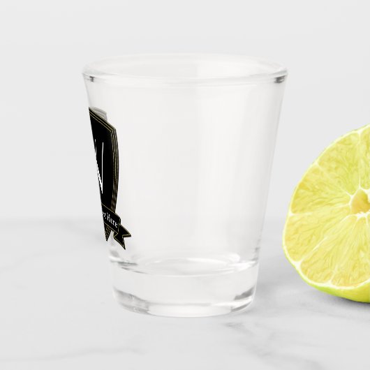 Monogram en Jouw tekst Shot Glas (Rechts)
