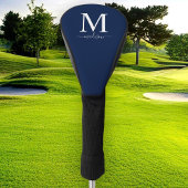 Monogram en kalligrafie met bewerkbare kleur golfheadcover