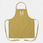 Monogram en kalligrafie met bewerkbare kleur schort (Voorkant)