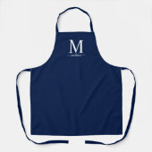 Monogram en kalligrafie met bewerkbare kleur schort (Voorkant)