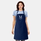 Monogram en kalligrafie met bewerkbare kleur schort (Gedragen)