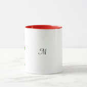 Monogram en kerst muziek elf mok (Midden)