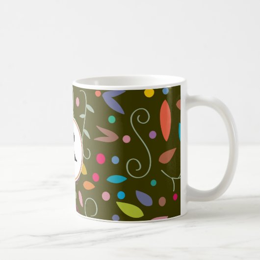 monogram en kleurrijk koffiemok (Rechts)
