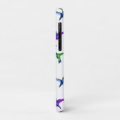 Monogram en kolibries op wit Case-Mate iPhone case (Achterkant/links)