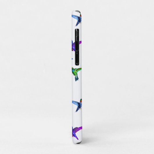 Monogram en kolibries op wit Case-Mate iPhone case (Achterkant/links)