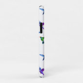 Monogram en kolibries op wit Case-Mate iPhone case (Achterkant/rechts)