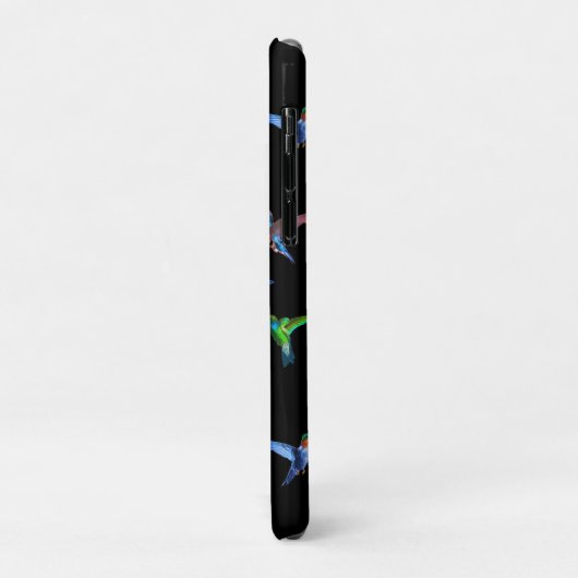 Monogram en kolibries op zwart Case-Mate iPhone case (Achterkant/links)