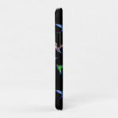 Monogram en kolibries op zwart Case-Mate iPhone case (Achterkant/rechts)