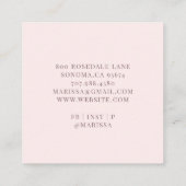 Monogram en kookbakkerij vierkante visitekaartje (Achterkant)