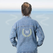Monogram en lauwerkrans denim jacket