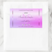 Monogram en Logo op het etiket van het Paarse bank (Tas)