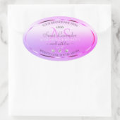 Monogram en Logo op het etiket van het Paarse bank (Tas)