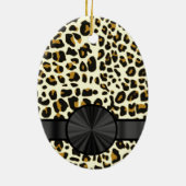 Monogram en luipaard keramisch ornament (Achterkant)