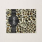 Monogram en luipaard legpuzzel (Horizontaal)