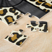 Monogram en luipaard legpuzzel (Zijkant)