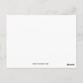 Monogram en luipaardprint briefkaart (Achterkant)