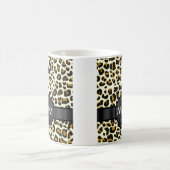 Monogram en luipaardprint koffiemok (Center)
