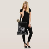 Monogram en madeliefjes tote bag (Op model)