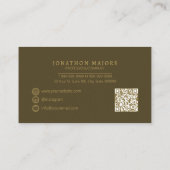 Monogram en Metaal Polygoon Goud ID1039 Visitekaartje (Achterkant)