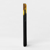 Monogram en mooie zonnebloemen op zwart Case-Mate iPhone case (Achterkant/links)