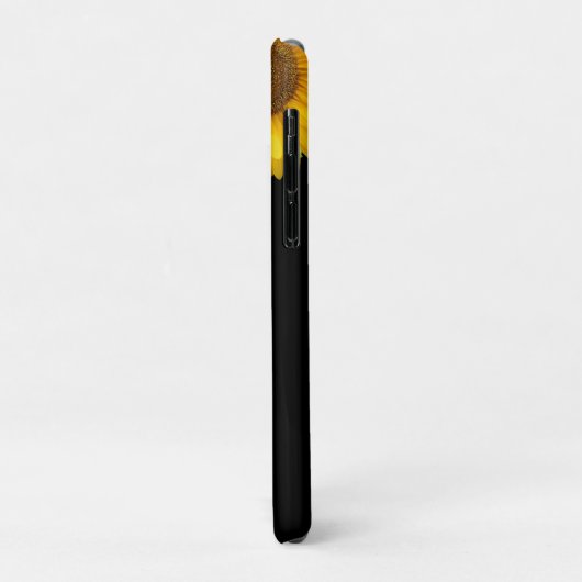 Monogram en mooie zonnebloemen op zwart Case-Mate iPhone case (Achterkant/links)