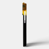 Monogram en mooie zonnebloemen op zwart Case-Mate iPhone case (Achterkant / Links)