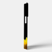 Monogram en mooie zonnebloemen op zwart Case-Mate iPhone case (Achterkant / Rechts)