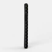 Monogram en multicolverkleurde sterren op zwart Case-Mate iPhone case (Achterkant/rechts)