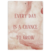 Monogram en naam Bevestiging Waterverf Roze Klembord (Achterkant)